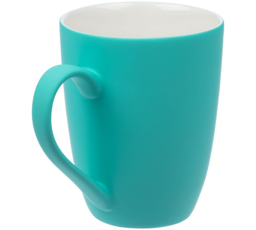 Кружка Good Morning с покрытием софт-тач, ver.2, бирюзовая