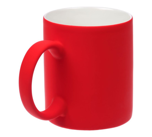 Кружка Promo Soft с покрытием софт-тач, ярко-красная