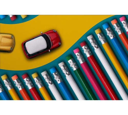 Карандаш простой Hand Friend с ластиком, голубой