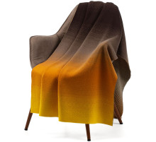 Плед Dreamshades, желтый с коричневым