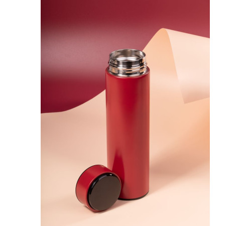 Смарт-бутылка с заменяемой батарейкой Long Therm, красная