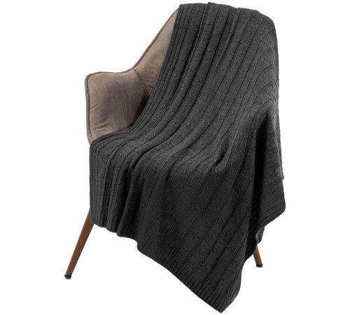 Плед Trenza, темно-серый