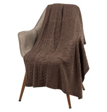 Плед Snippet, коричневый меланж