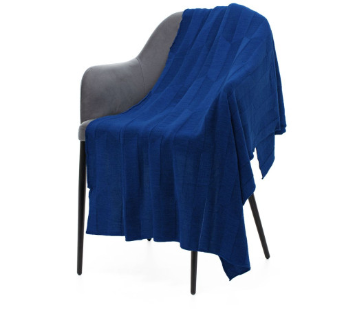 Плед Rombus, темно-синий (кобальт)