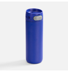 Термостакан X1 с цветной кнопкой, синий с серым