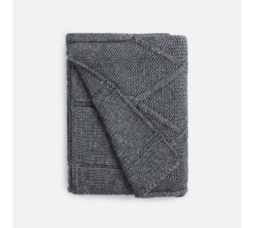 Плед Curve Verve, серый меланж (маренго)