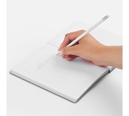 Карандаш простой Hand Friend с ластиком, белый