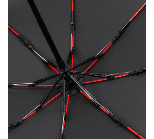 Зонт складной AOC Mini с цветными спицами, красный