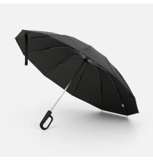 Зонт обратного сложения inLoop с ручкой-карабином, черный