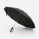 Зонт обратного сложения inLoop с ручкой-карабином, черный