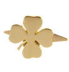 Шильдик «Счастливый клевер», золотистый