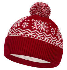 Шапка Elnik, красная с молочно-белым