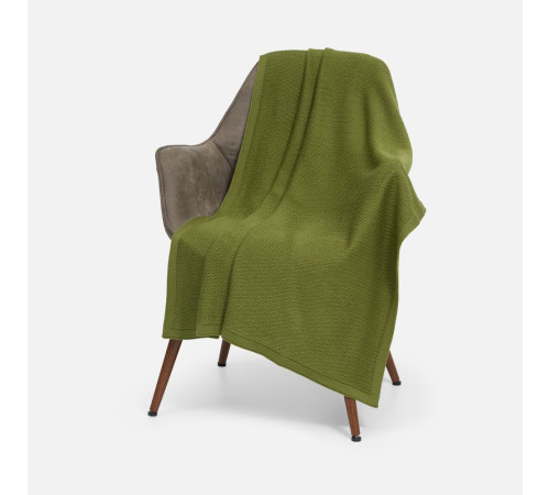 Плед Ornato, зеленый (лавровый)