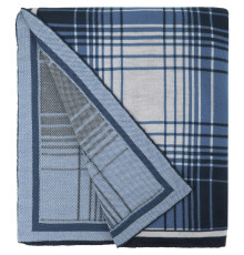 Плед Duotone, синий с белым