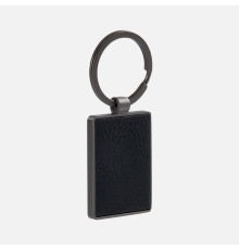 Брелок Gun Metal Leather Rectangle, графитовый