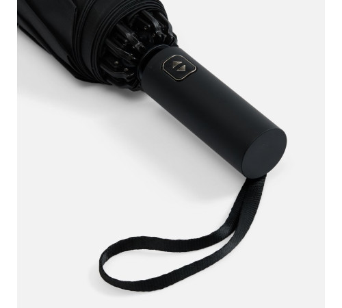 Зонт обратного сложения twoGether с двойным куполом, черный