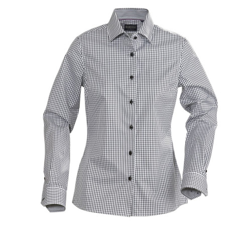 Рубашка женская в клетку Tribeca Ladies, черная