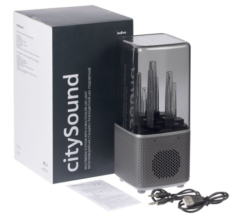 Беспроводная колонка с подсветкой citySound, черная