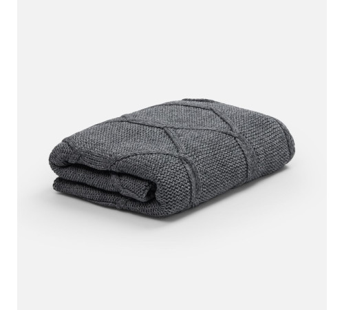 Плед Curve Verve, серый меланж (маренго)