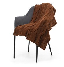 Плед Snefald, коричневый (темное золото)