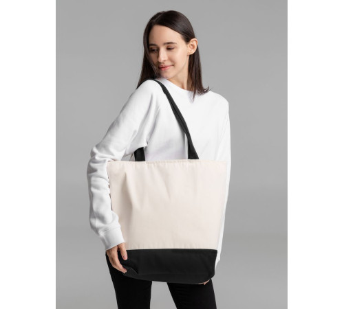 Сумка для покупок на молнии Shopaholic Zip, неокрашенная с черным