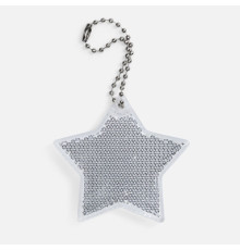 Пешеходный светоотражатель с цепочкой «Звезда», белый