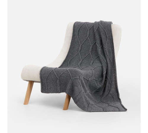 Плед Curve Verve, серый меланж (маренго)