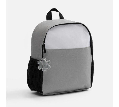 Пешеходный светоотражатель с цепочкой «Снежинка», белый