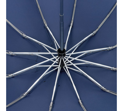 Зонт обратного сложения inLoop с ручкой-карабином, темно-синий