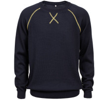 Джемпер Stitch с контрастной отделкой, синий с зеленым