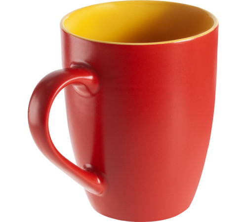 Кружка Bright Tulip, матовая, красная с желтым