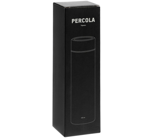 Термос с ситечком Percola, черный