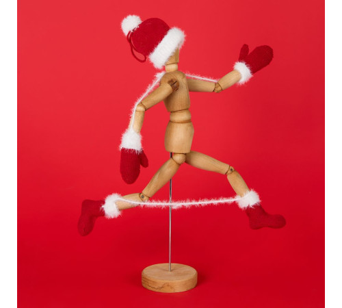 Подвеска на елку «Вьюжка», носочки, красная