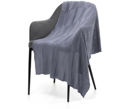 Плед Rombus, серый (стальной)