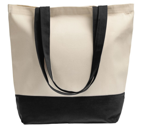 Сумка для покупок на молнии Shopaholic Zip, неокрашенная с черным