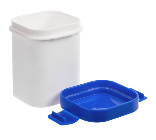 Ланчбокс для снеков Lunch Crunch, белый с синим