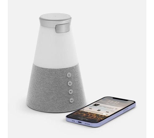 Bluetooth-колонка с беспроводной зарядкой и подсветкой Cone Sonance, серая