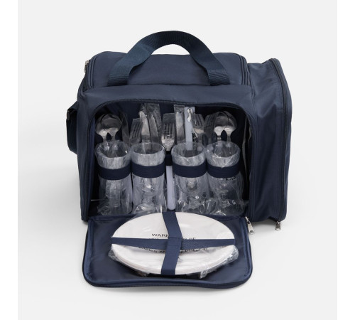 Набор для пикника Campello на 4 персоны, темно-синий