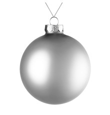 Оформительский шар Finery, 10 см, матовый серебристый