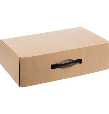 Коробка Matter Light, крафт с черной ручкой