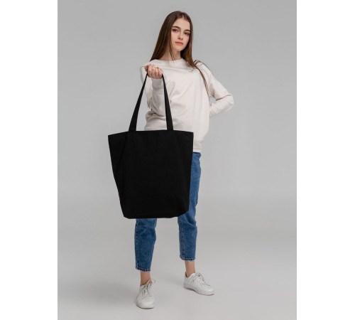 Сумка для покупок на молнии Shopaholic Zip, черная