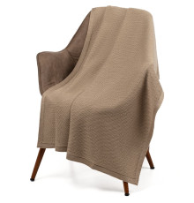 Плед Ornato, бежевый (миндальный меланж)