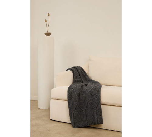 Плед Curve Verve, серый меланж (маренго)