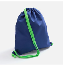 Рюкзак B3, синий с зелеными лямками