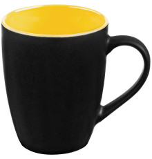 Кружка Bright Tulip, матовая, черная с желтым