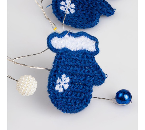 Гирлянда Merry Mittens, синяя
