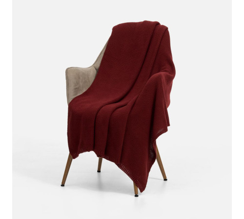 Плед Longview, темно-красный (винный)