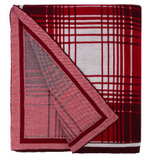 Плед Duotone, красный с белым