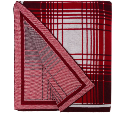 Плед Duotone, красный с белым