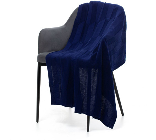 Плед Rombus, темно-синий (сапфир)